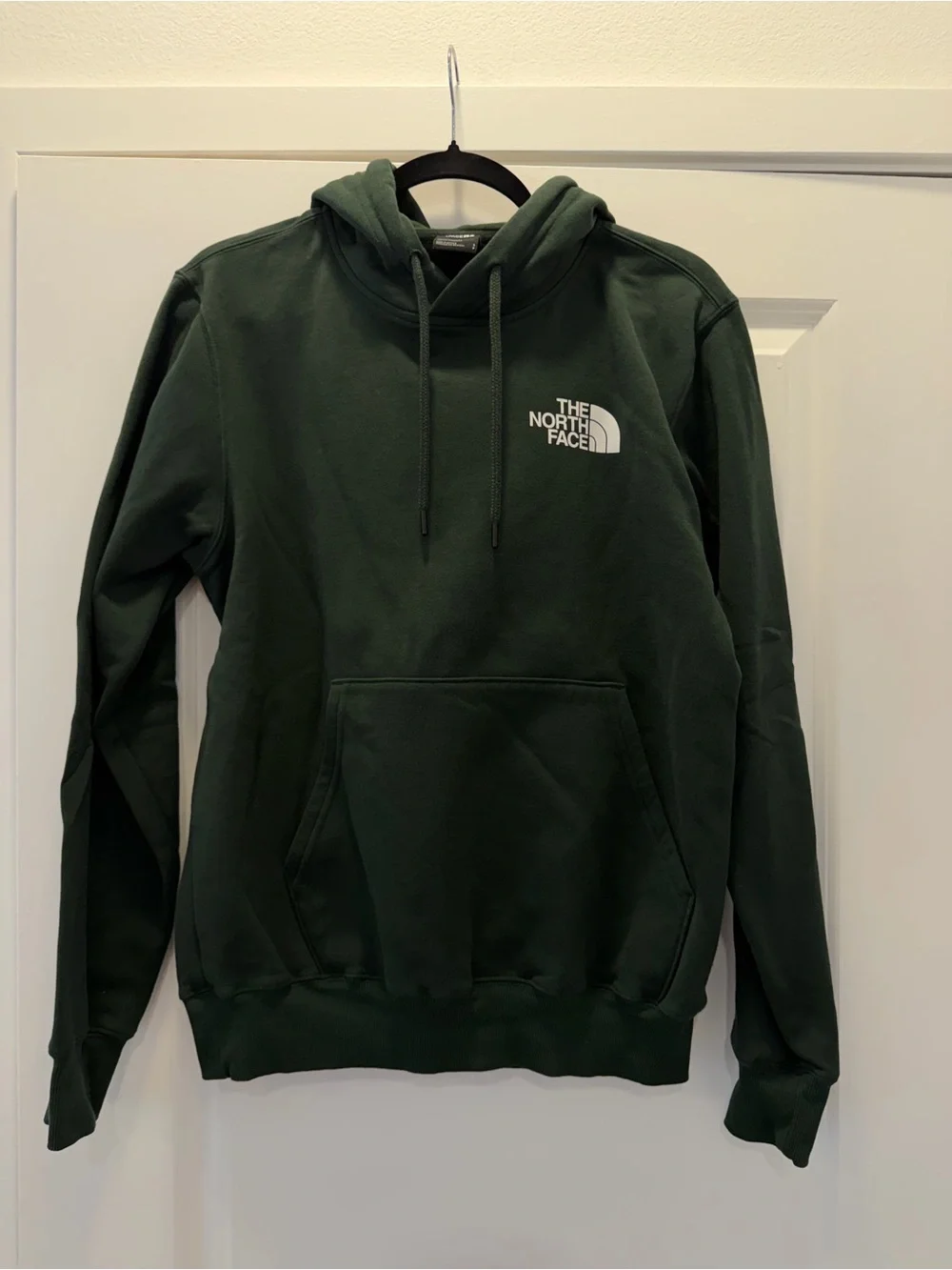 The North Face Dark Green Hoodie with White Logo